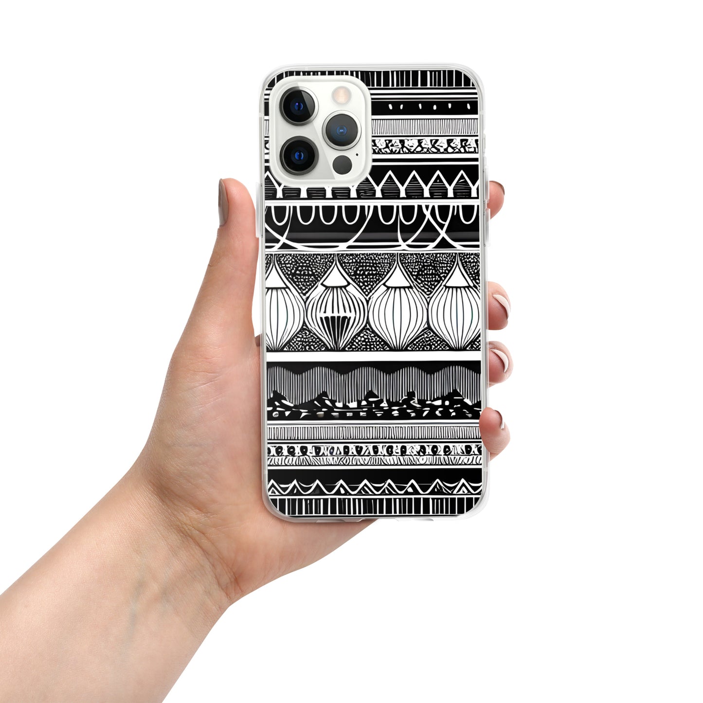 Monochrome Lanterns on Clear Case for iPhone®