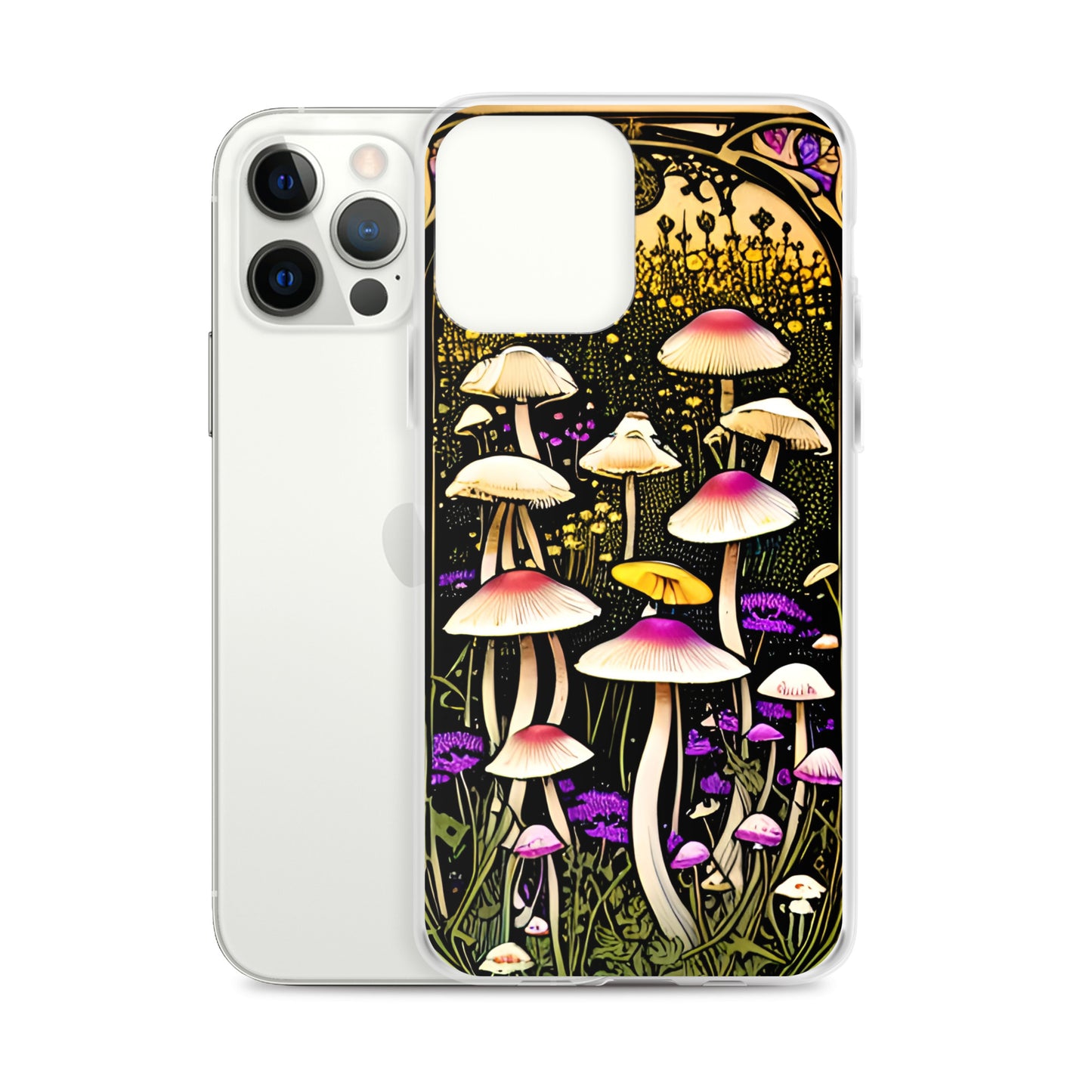 Nouveau Mushroom Meadow on Clear Case for iPhone®