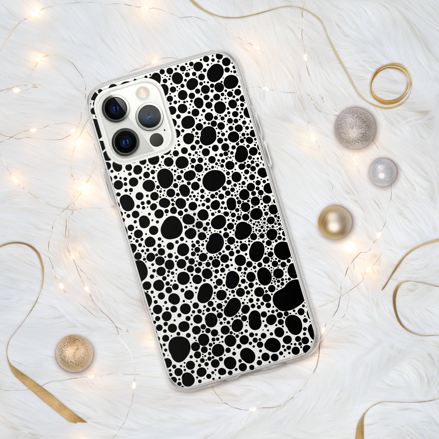 Noir Pointillism on Clear Case for iPhone®