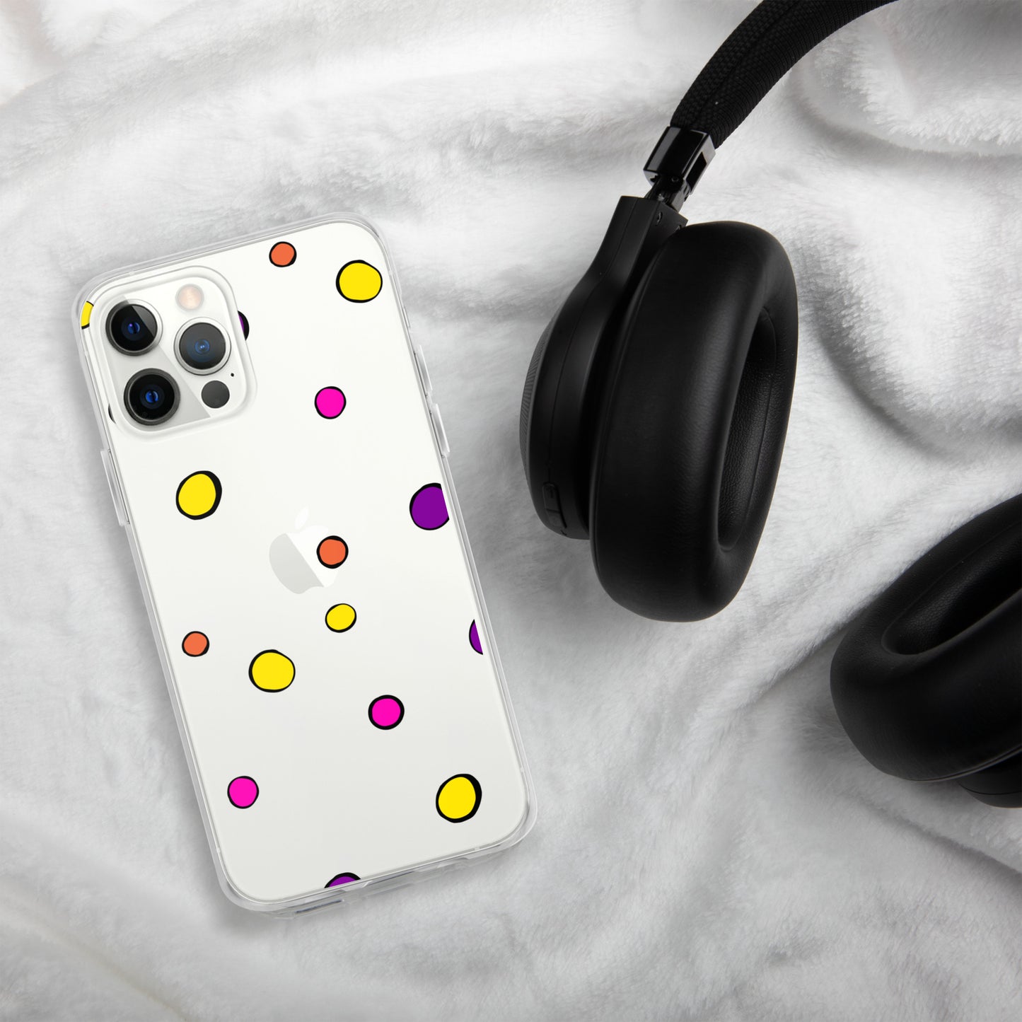 Polka Dots on Clear Case for iPhone®