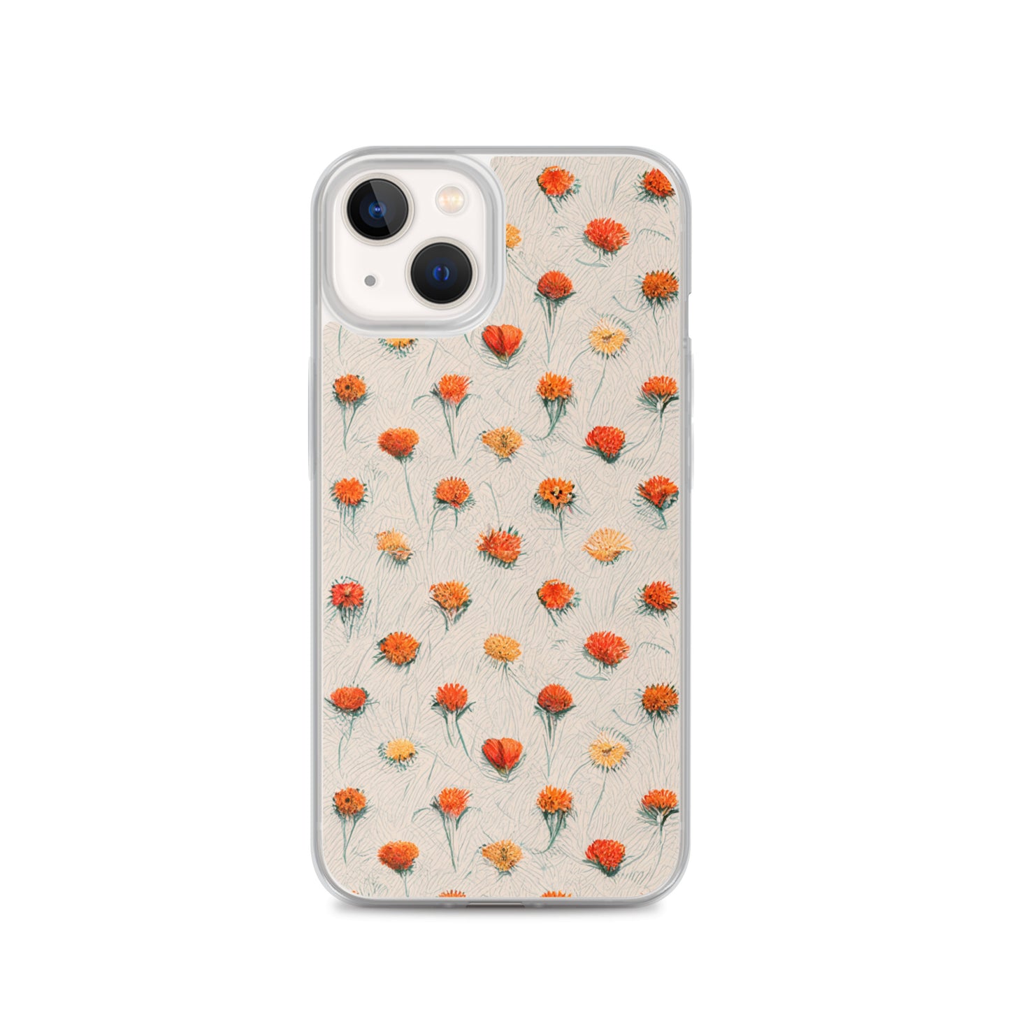 Fiery Meadow Sketch Clear Case for iPhone®