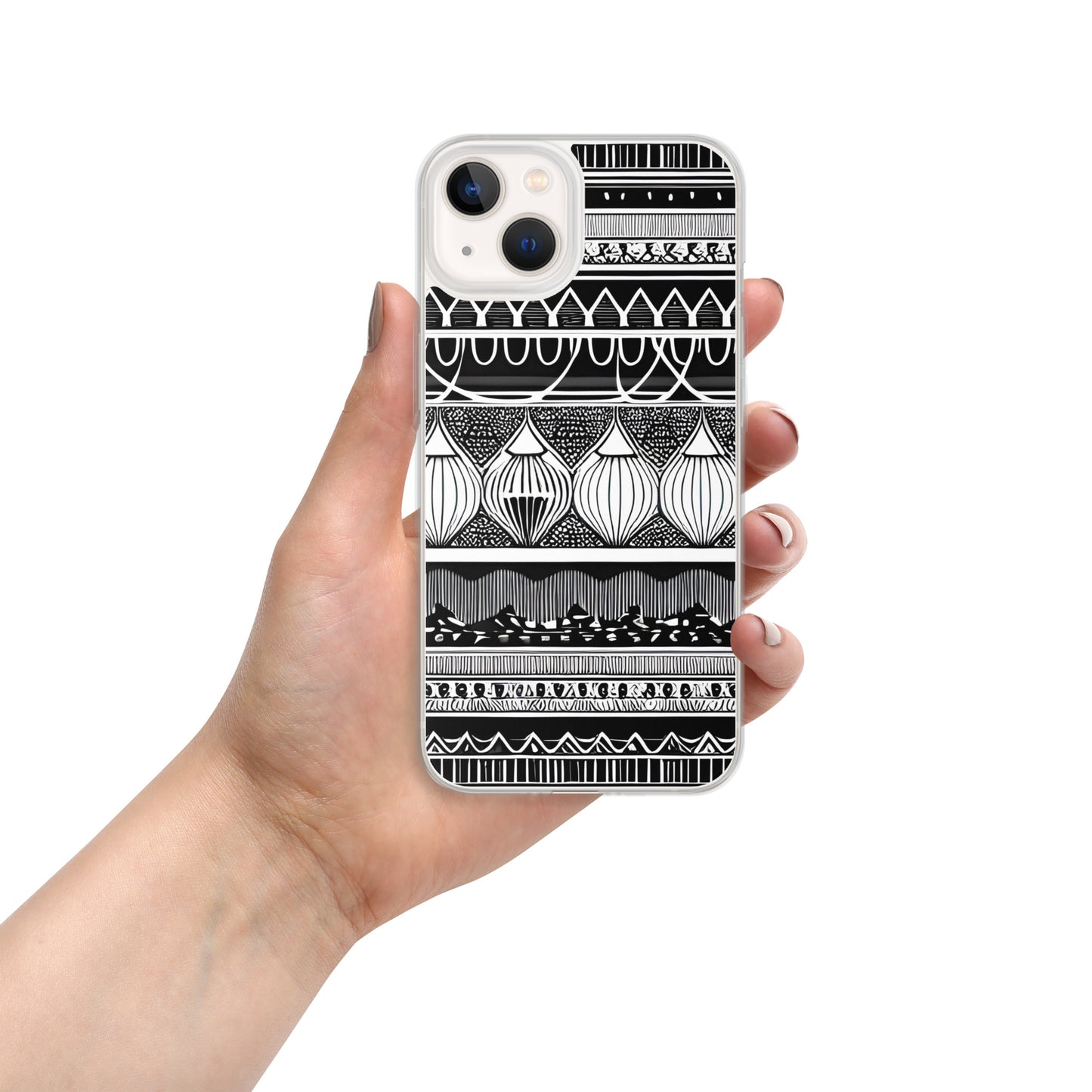 Monochrome Lanterns on Clear Case for iPhone®