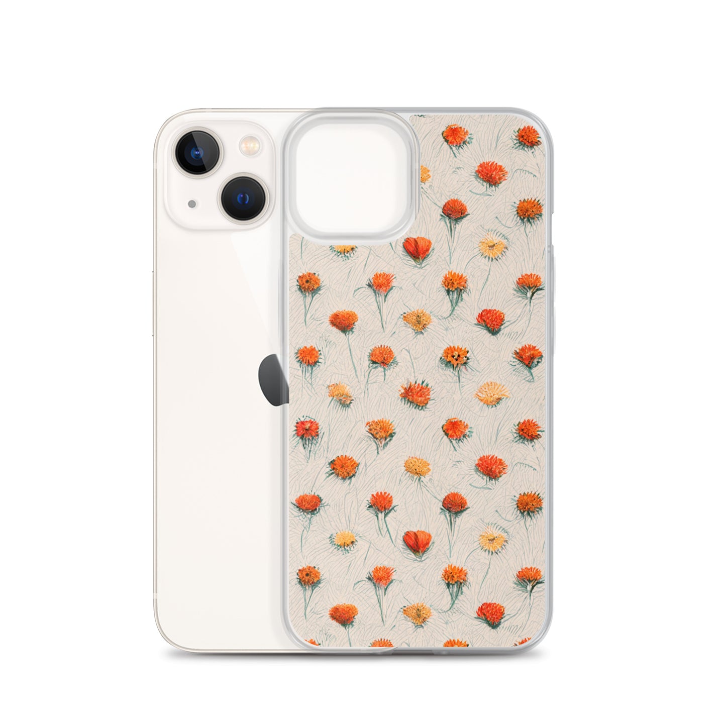 Fiery Meadow Sketch Clear Case for iPhone®