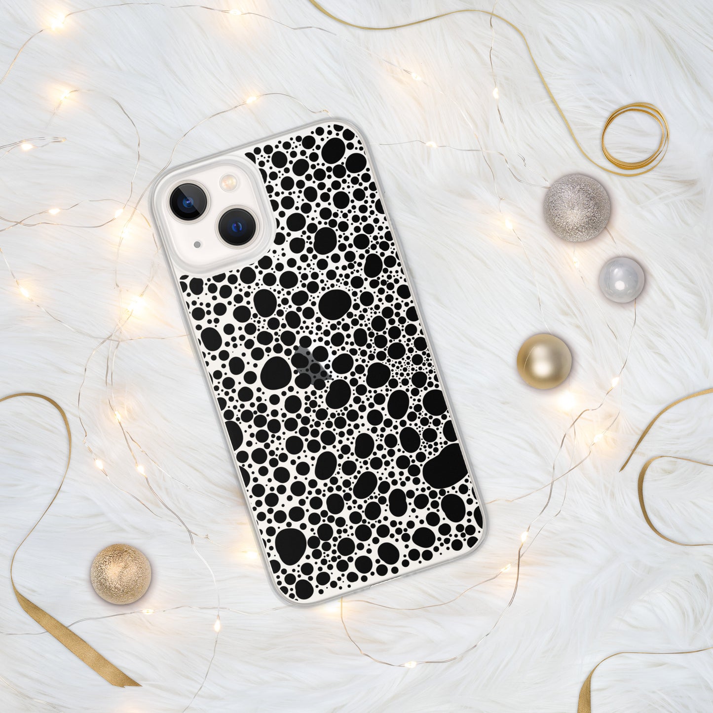 Noir Pointillism on Clear Case for iPhone®