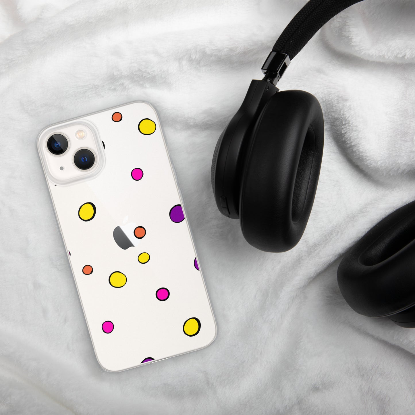 Polka Dots on Clear Case for iPhone®