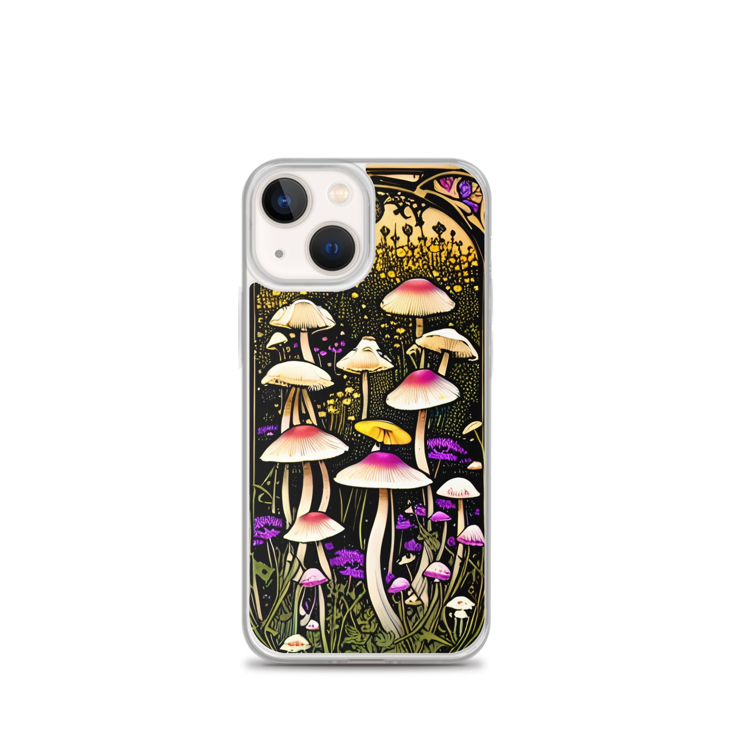 Nouveau Mushroom Meadow on Clear Case for iPhone®