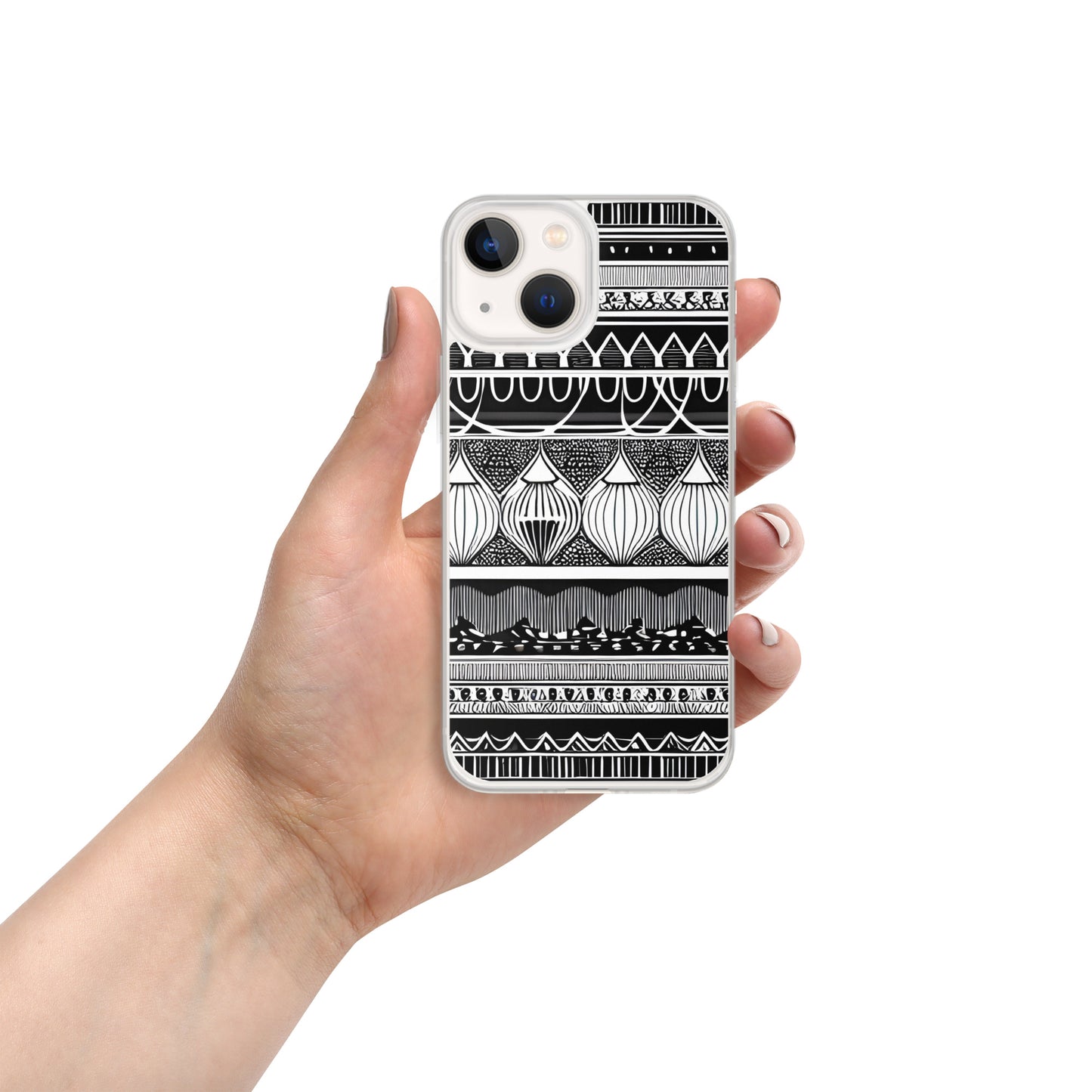 Monochrome Lanterns on Clear Case for iPhone®