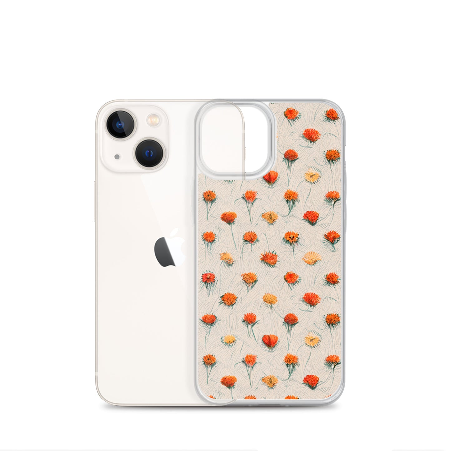 Fiery Meadow Sketch Clear Case for iPhone®