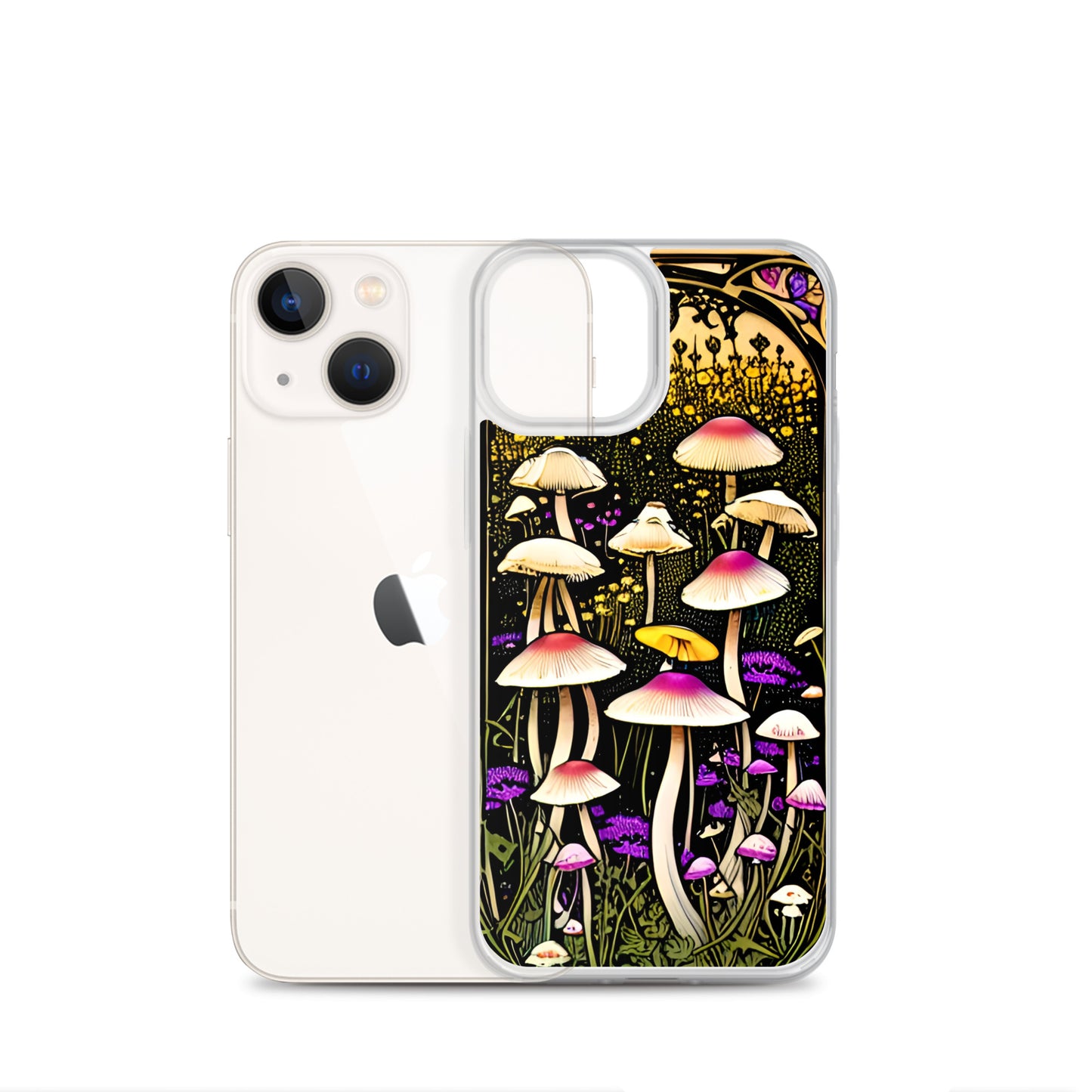 Nouveau Mushroom Meadow on Clear Case for iPhone®