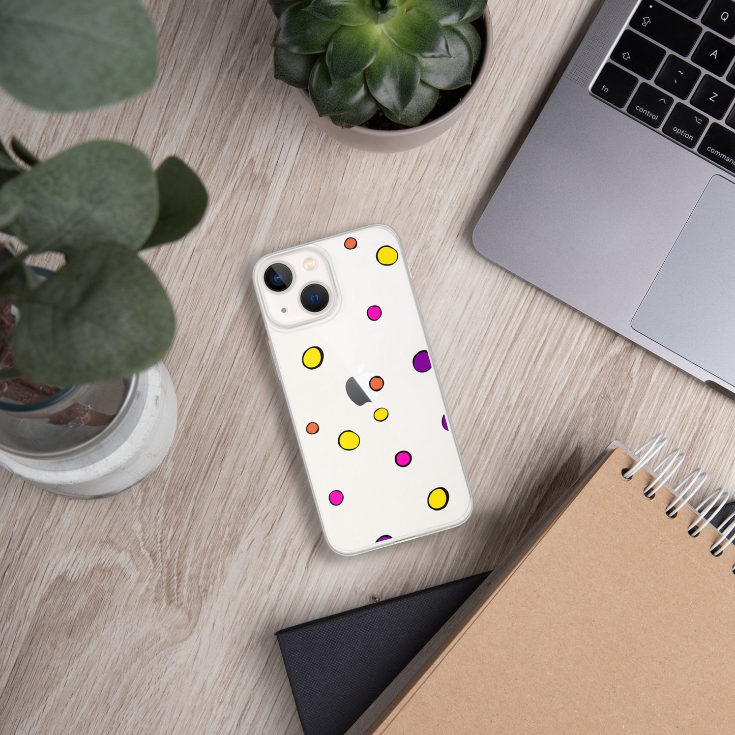 Polka Dots on Clear Case for iPhone®