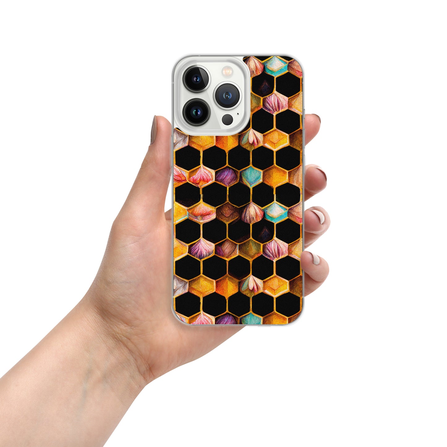 Beehive Lattice Love Clear Case for iPhone®