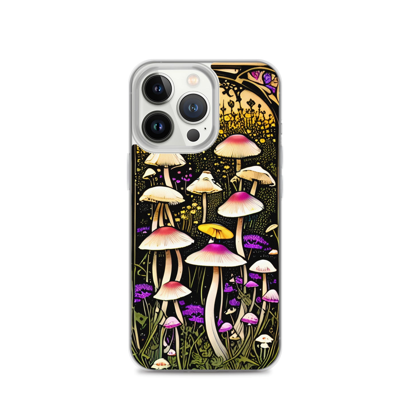 Nouveau Mushroom Meadow on Clear Case for iPhone®