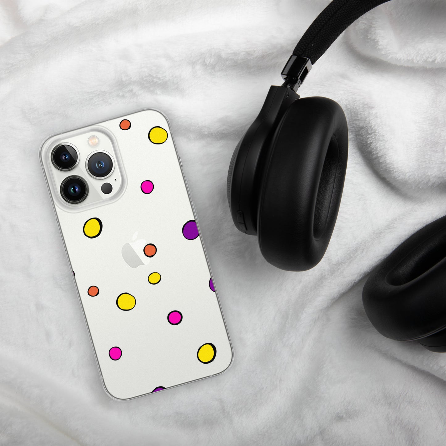 Polka Dots on Clear Case for iPhone®