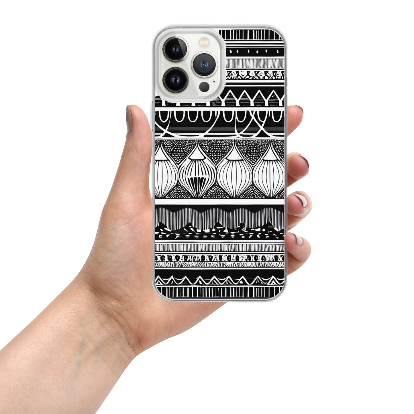 Monochrome Lanterns on Clear Case for iPhone®