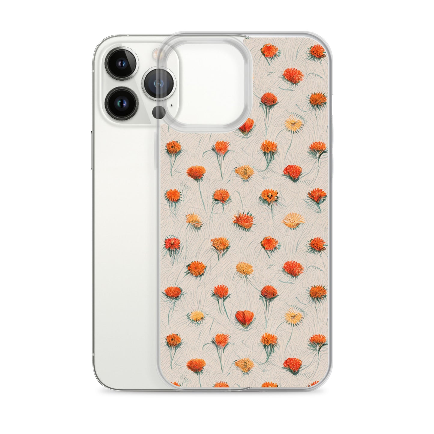 Fiery Meadow Sketch Clear Case for iPhone®