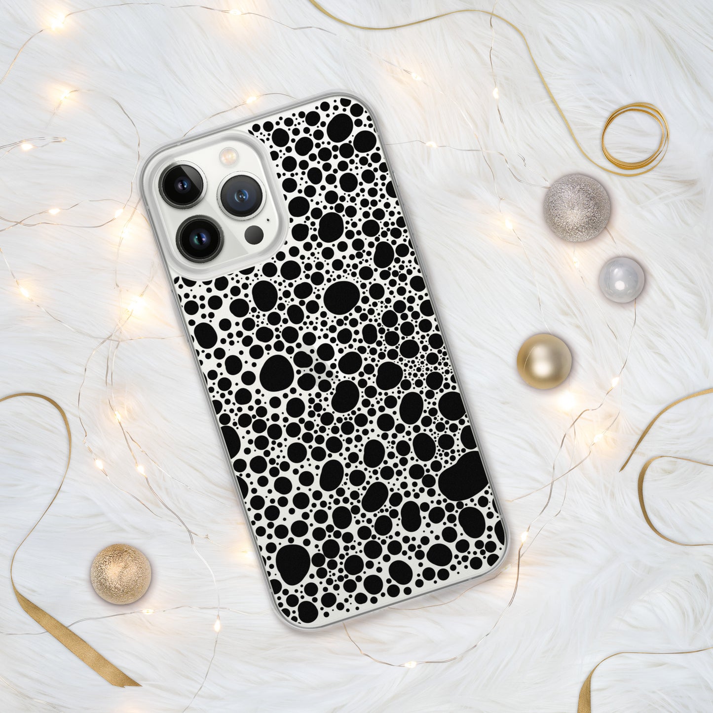 Noir Pointillism on Clear Case for iPhone®