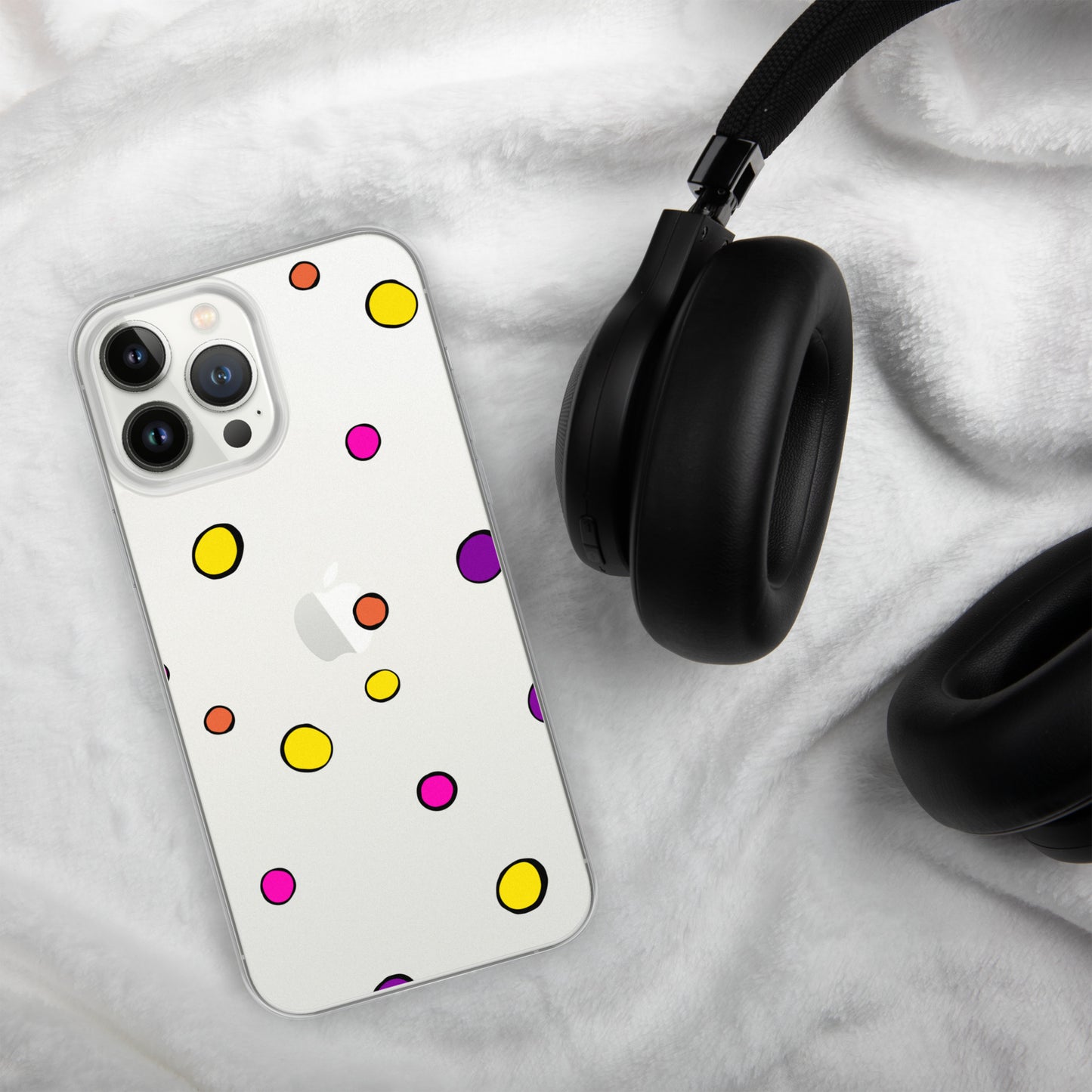 Polka Dots on Clear Case for iPhone®