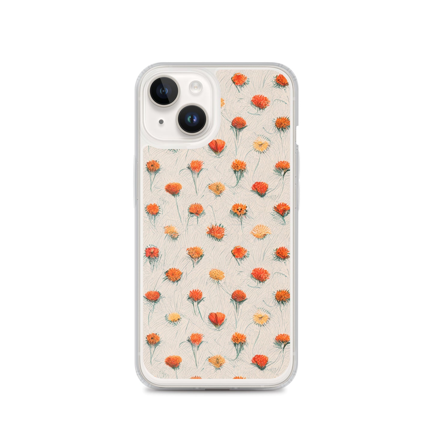 Fiery Meadow Sketch Clear Case for iPhone®