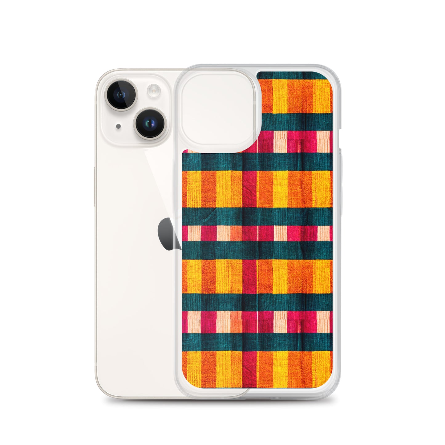 Tropical Fiesta Plaid Clear Case for iPhone®