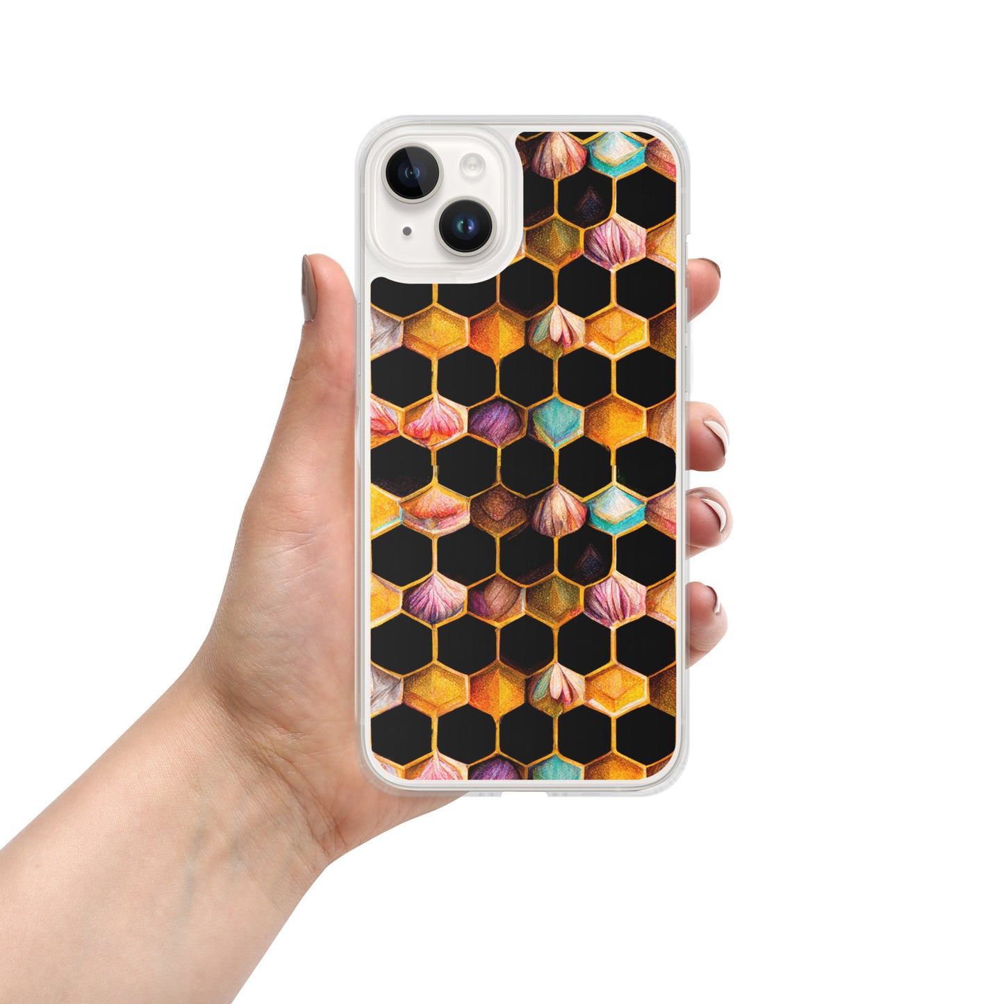 Beehive Lattice Love Clear Case for iPhone®