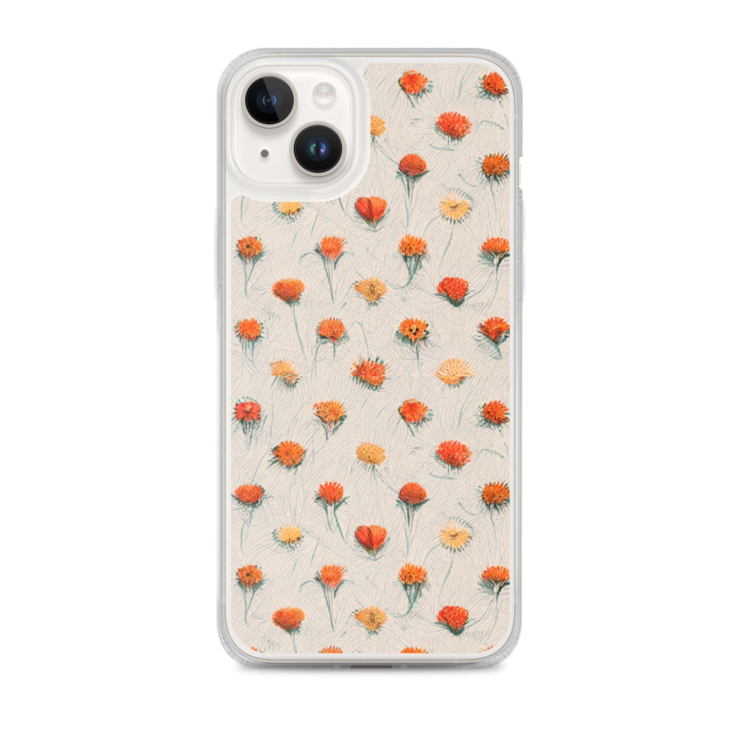 Fiery Meadow Sketch Clear Case for iPhone®