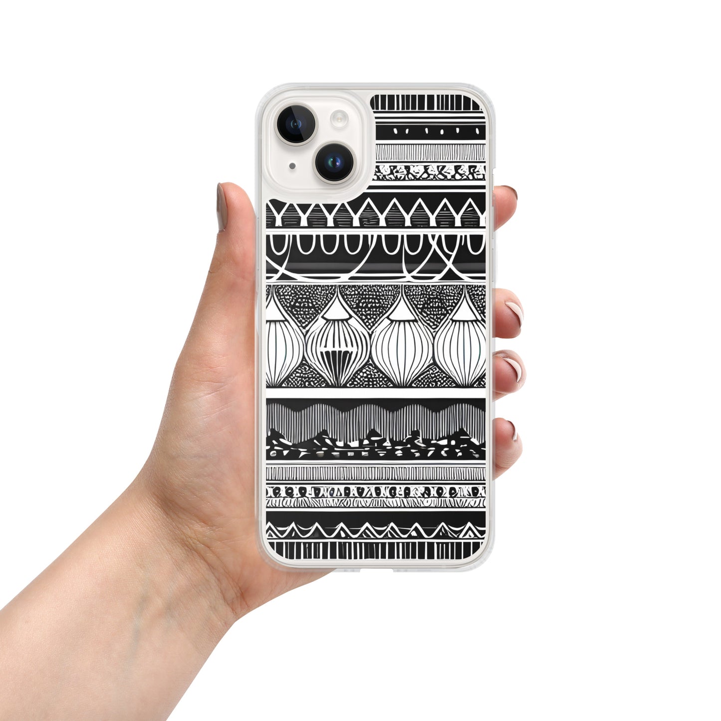 Monochrome Lanterns on Clear Case for iPhone®