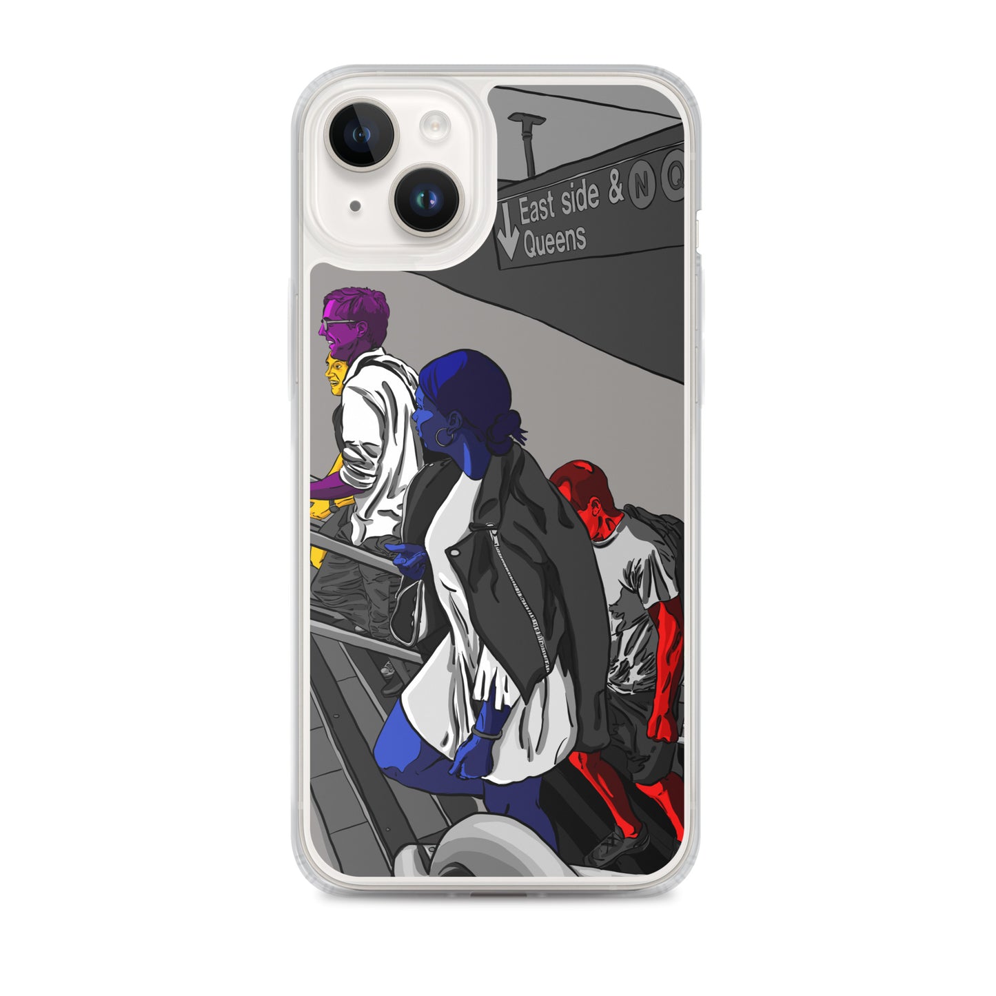 NYC Subway East Side and Queens Clear Case for iPhone®