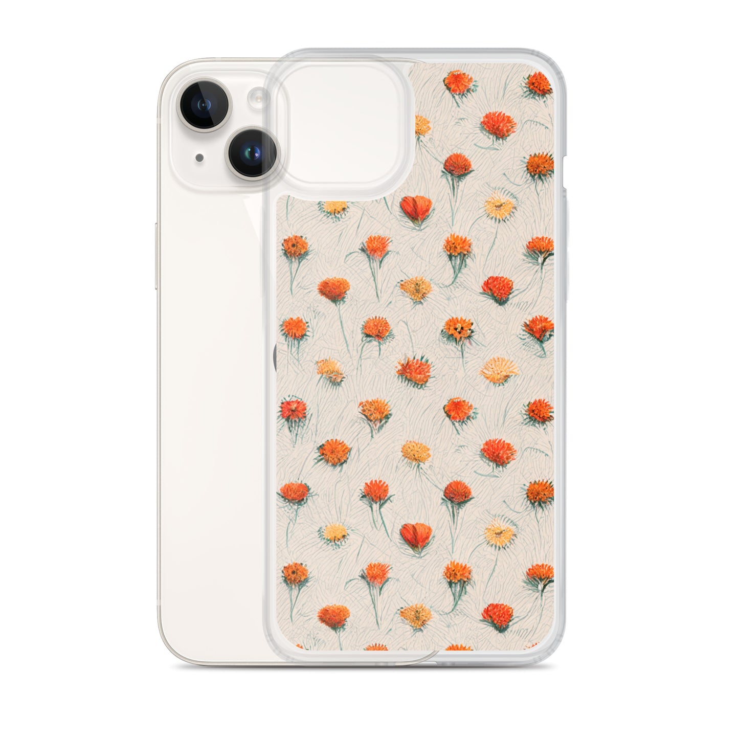 Fiery Meadow Sketch Clear Case for iPhone®