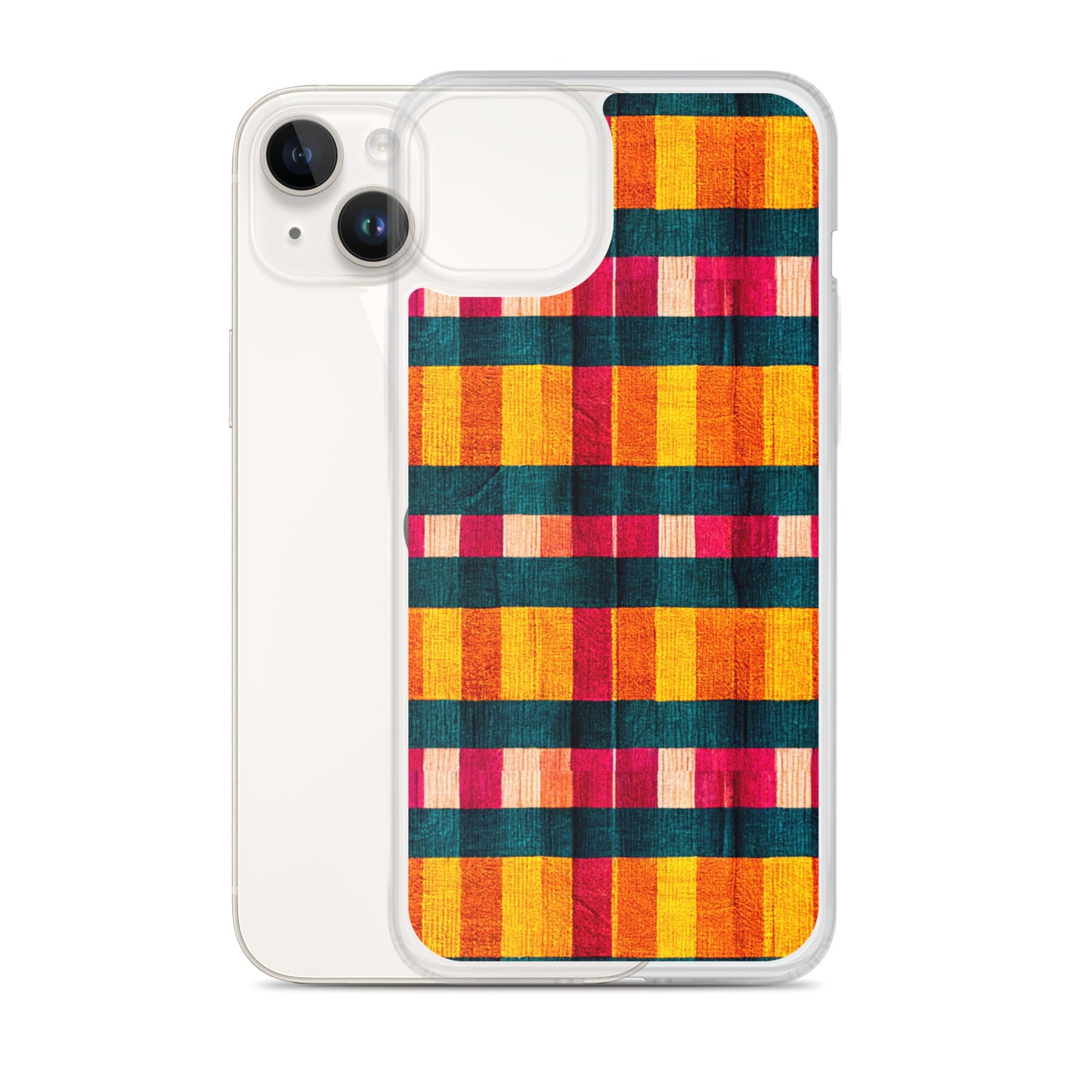 Tropical Fiesta Plaid Clear Case for iPhone®