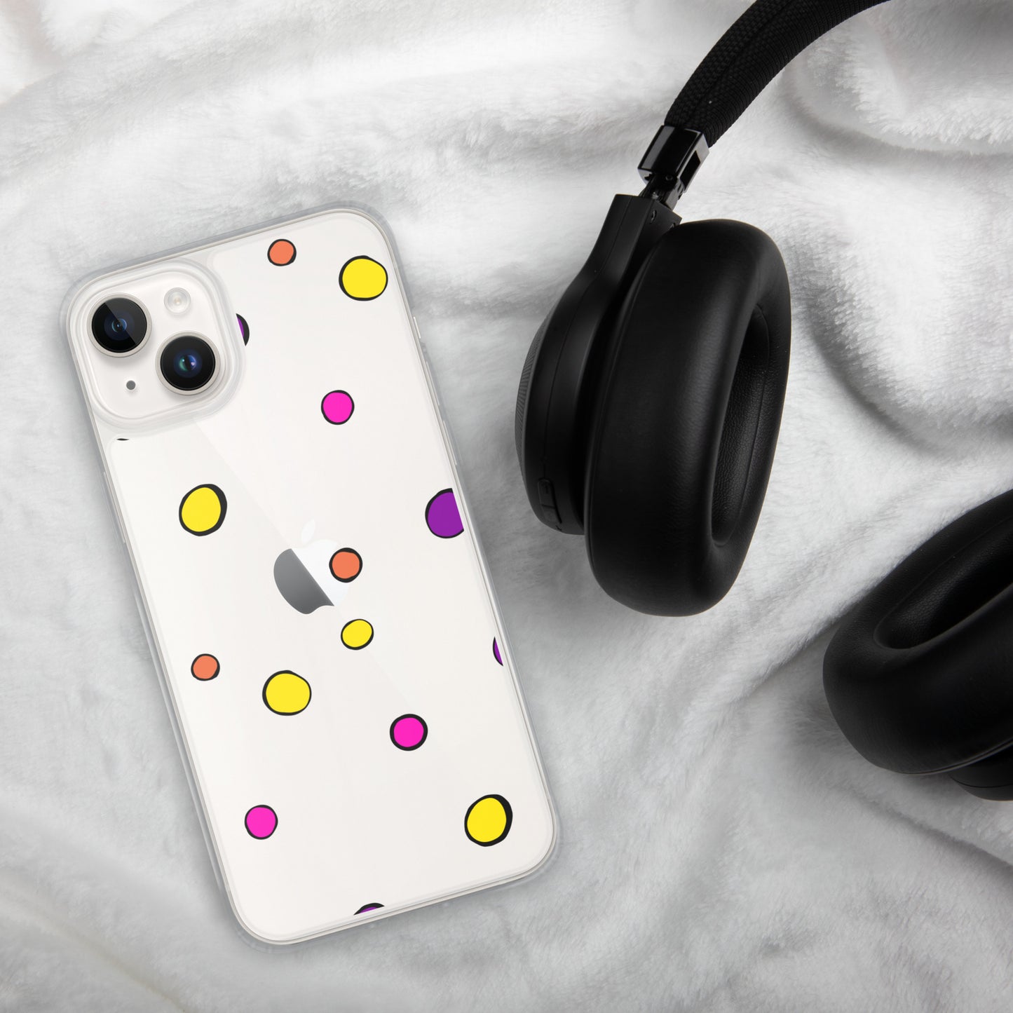 Polka Dots on Clear Case for iPhone®