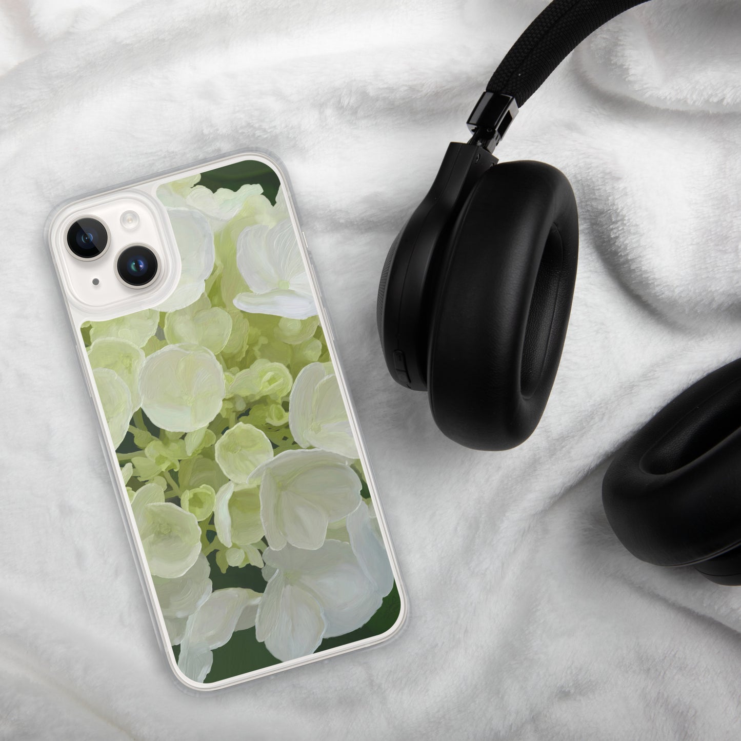 Jose’s White Hydrangea Clear Case for iPhone®