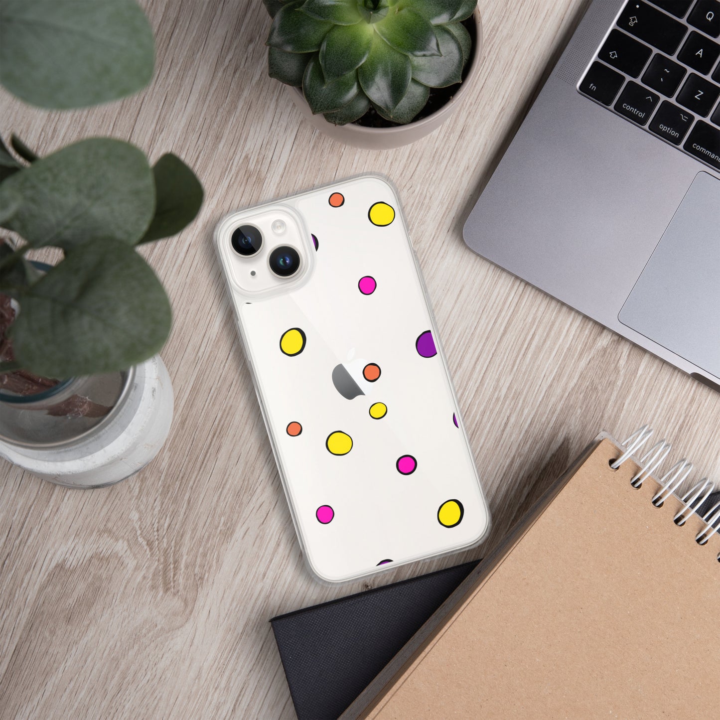 Polka Dots on Clear Case for iPhone®