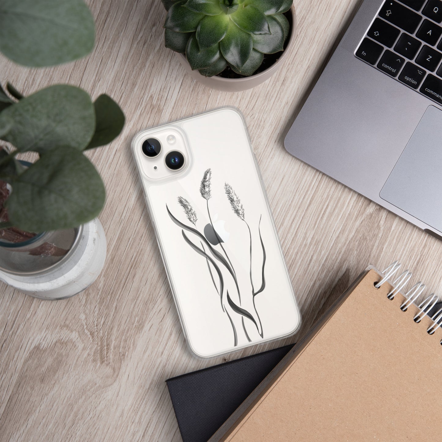 Grass Drawing on Clear Case for iPhone®