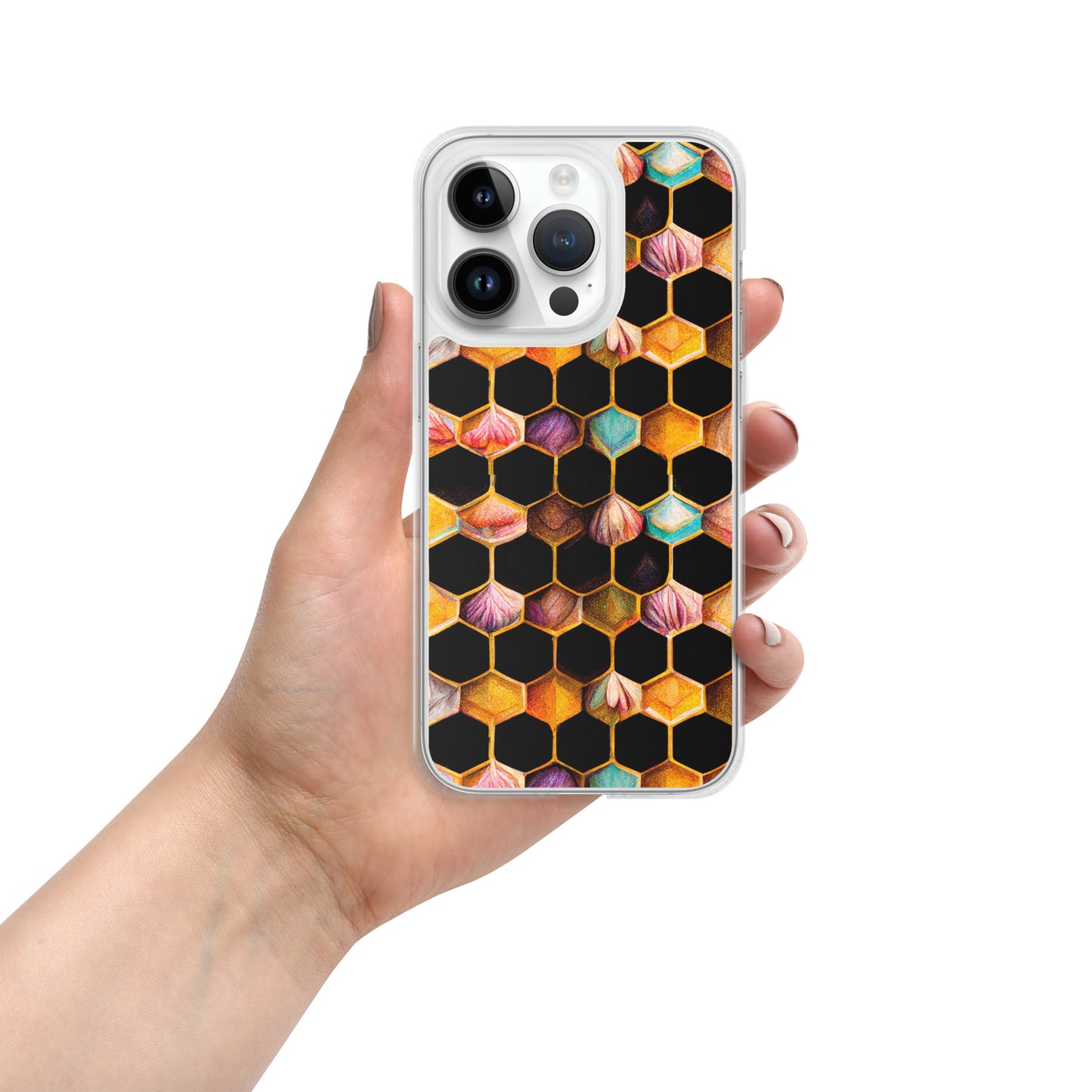 Beehive Lattice Love Clear Case for iPhone®