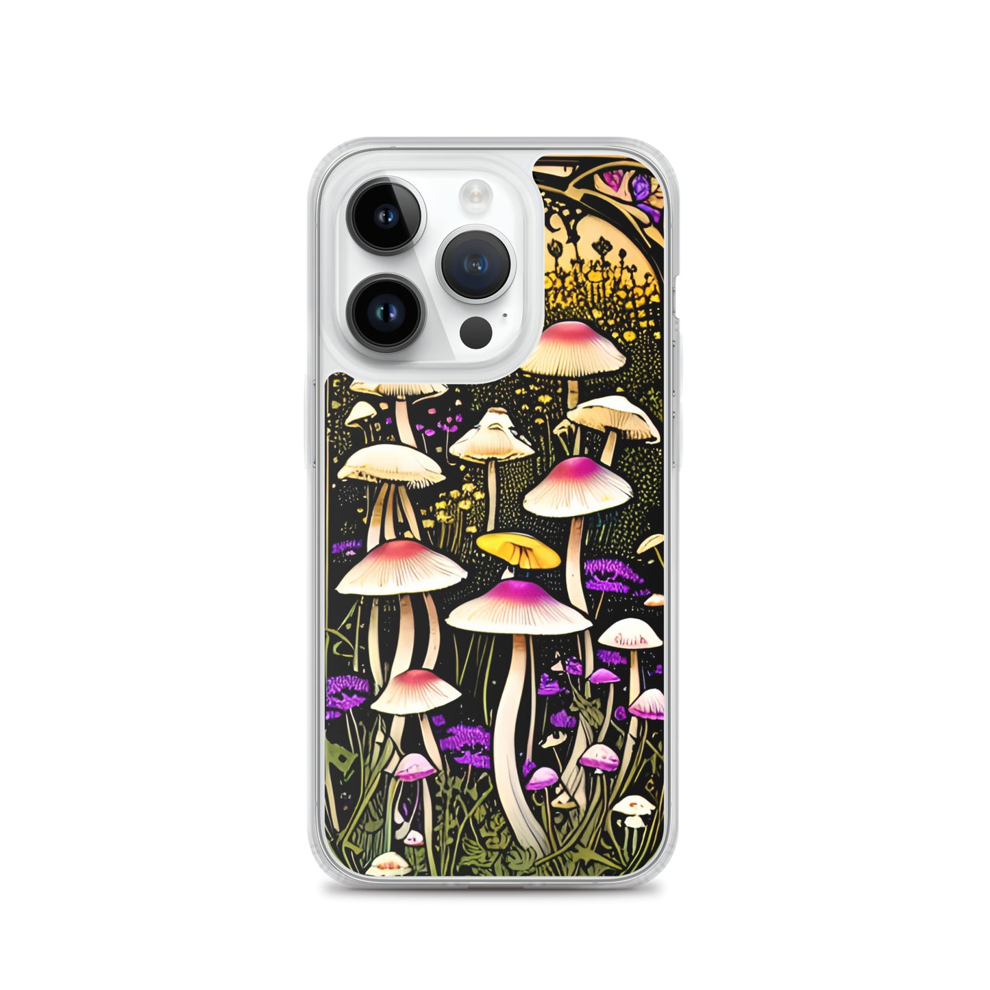 Nouveau Mushroom Meadow on Clear Case for iPhone®