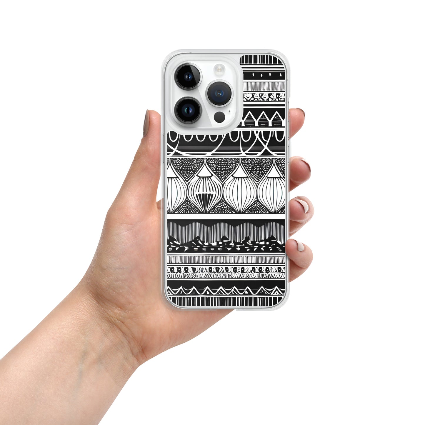 Monochrome Lanterns on Clear Case for iPhone®