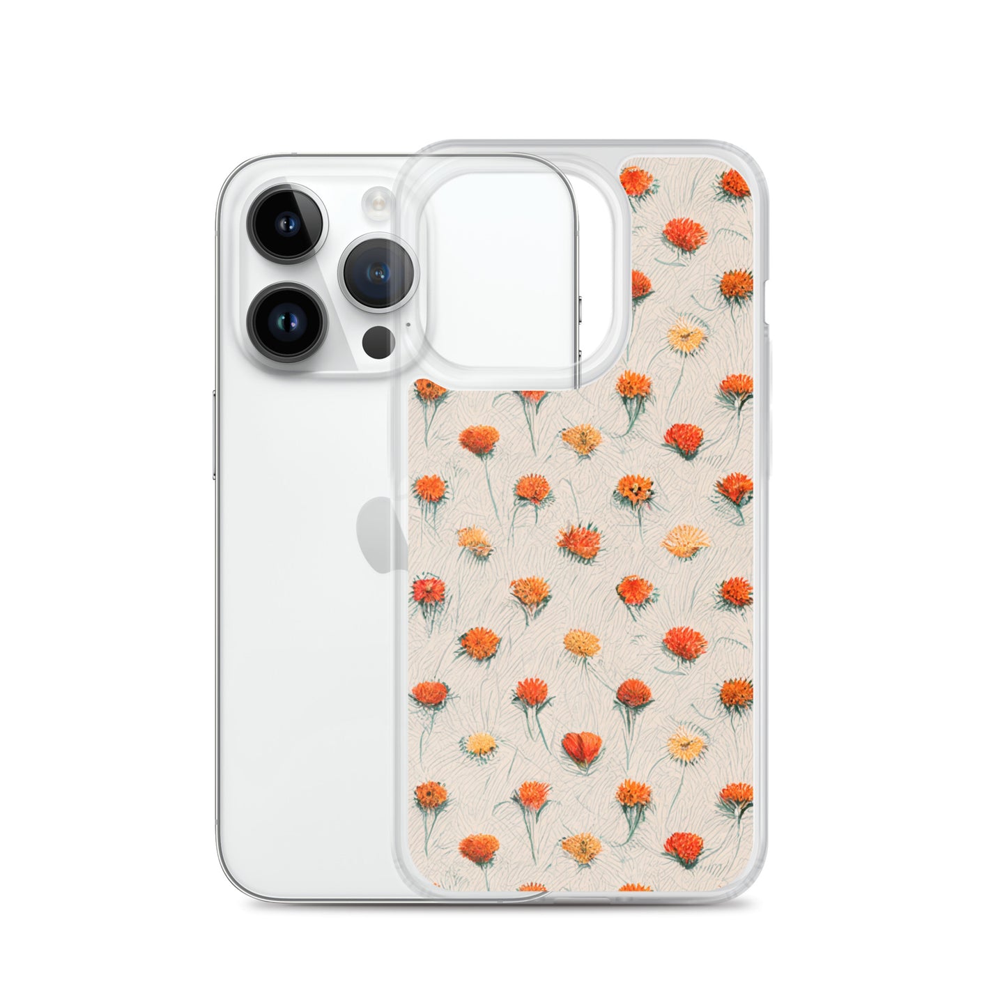 Fiery Meadow Sketch Clear Case for iPhone®