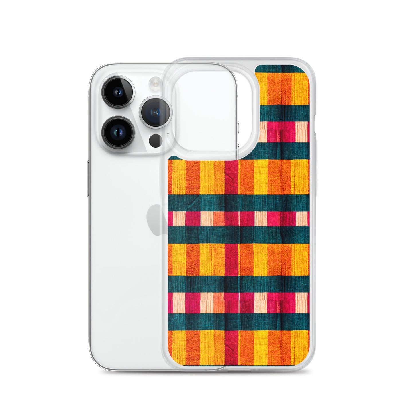 Tropical Fiesta Plaid Clear Case for iPhone®