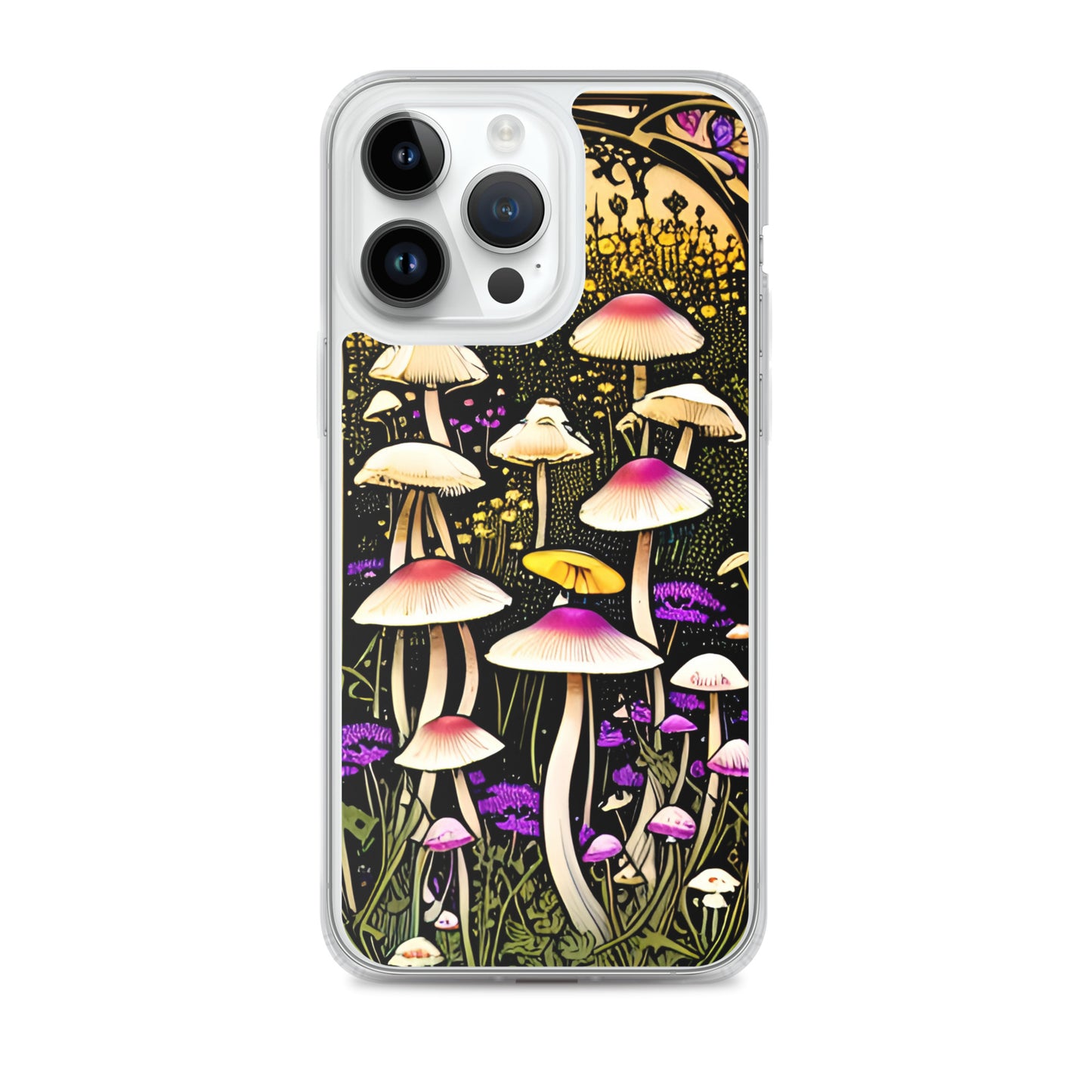 Nouveau Mushroom Meadow on Clear Case for iPhone®