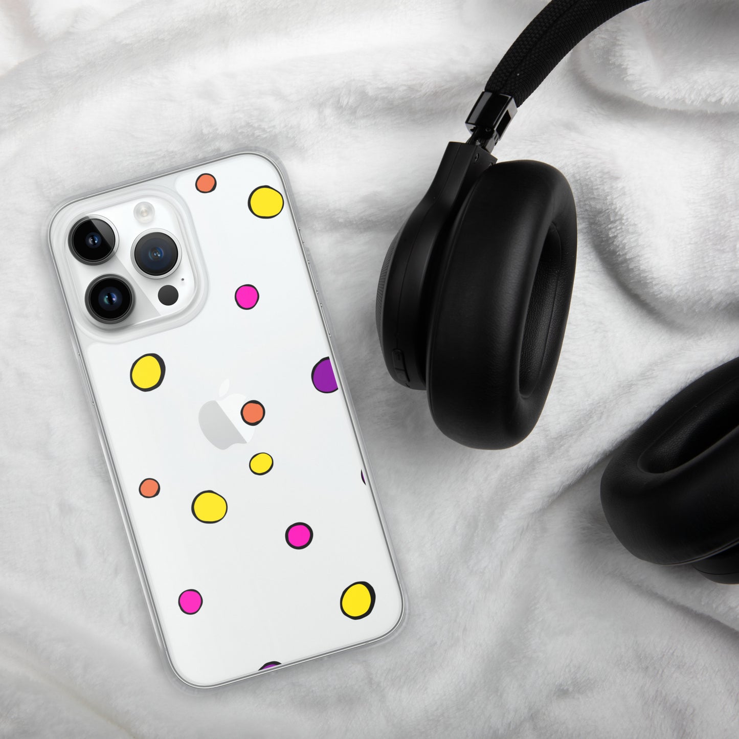 Polka Dots on Clear Case for iPhone®