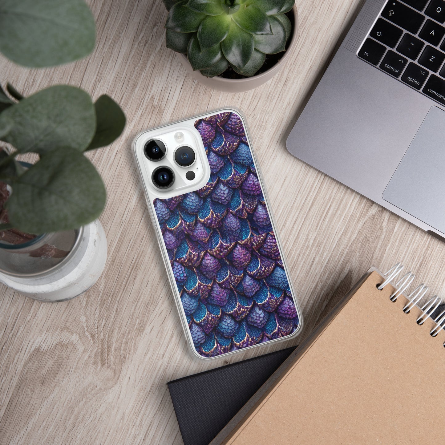 Luminosa, the Radiant Amethyst Drakon Clear Case for iPhone®