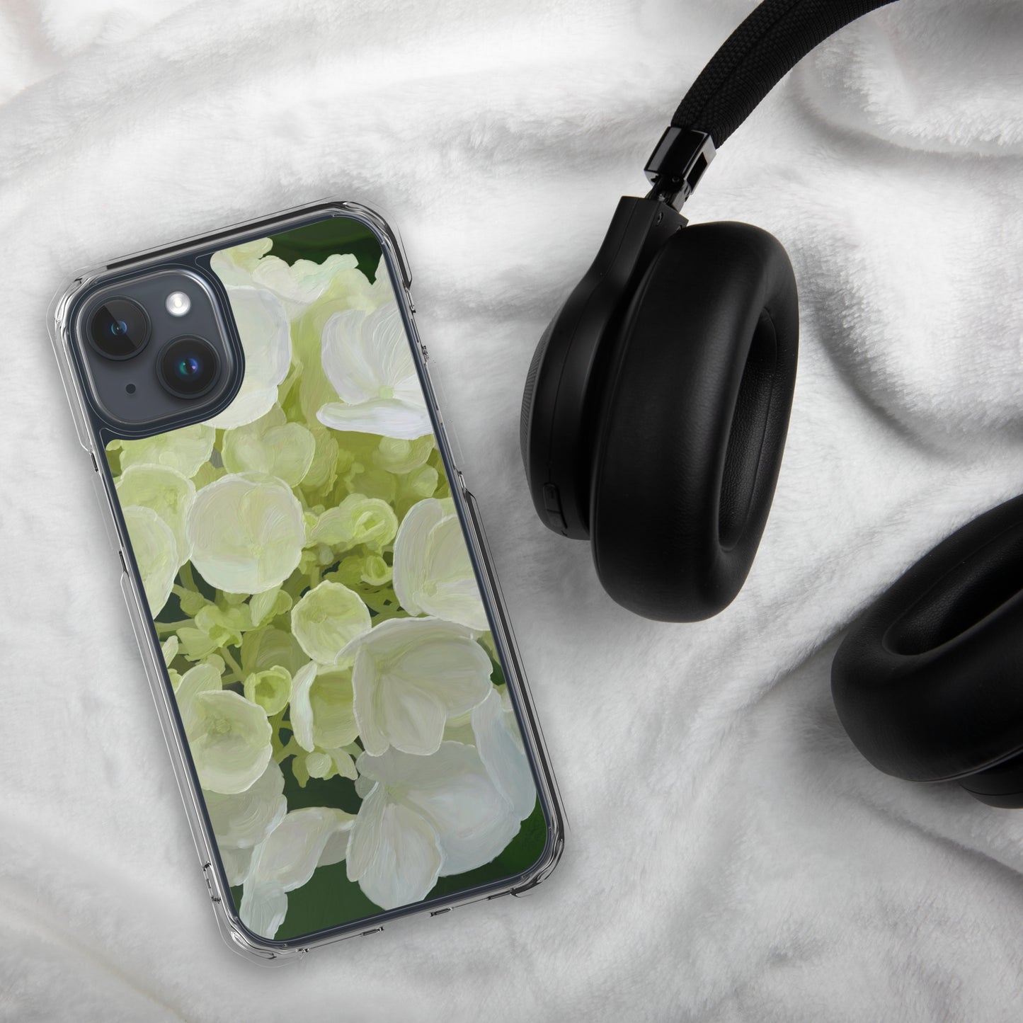 Jose’s White Hydrangea Clear Case for iPhone®