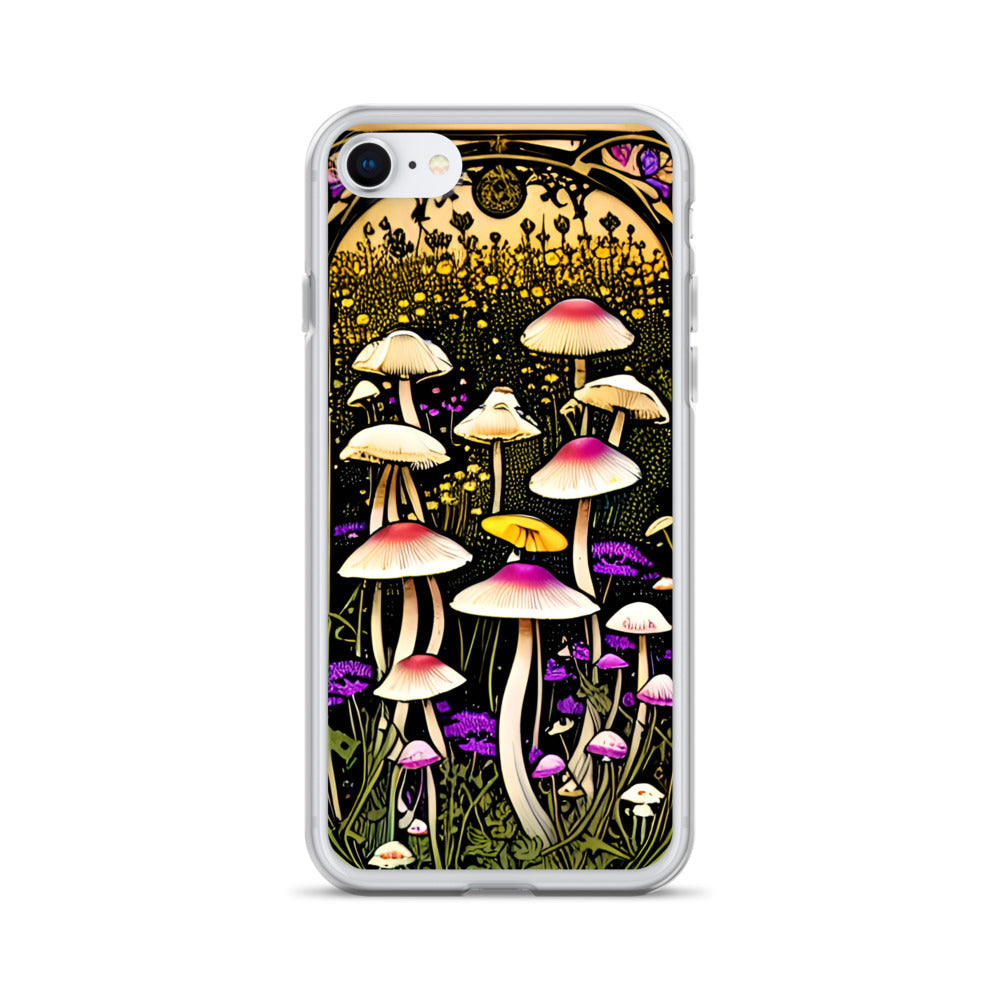 Nouveau Mushroom Meadow on Clear Case for iPhone®