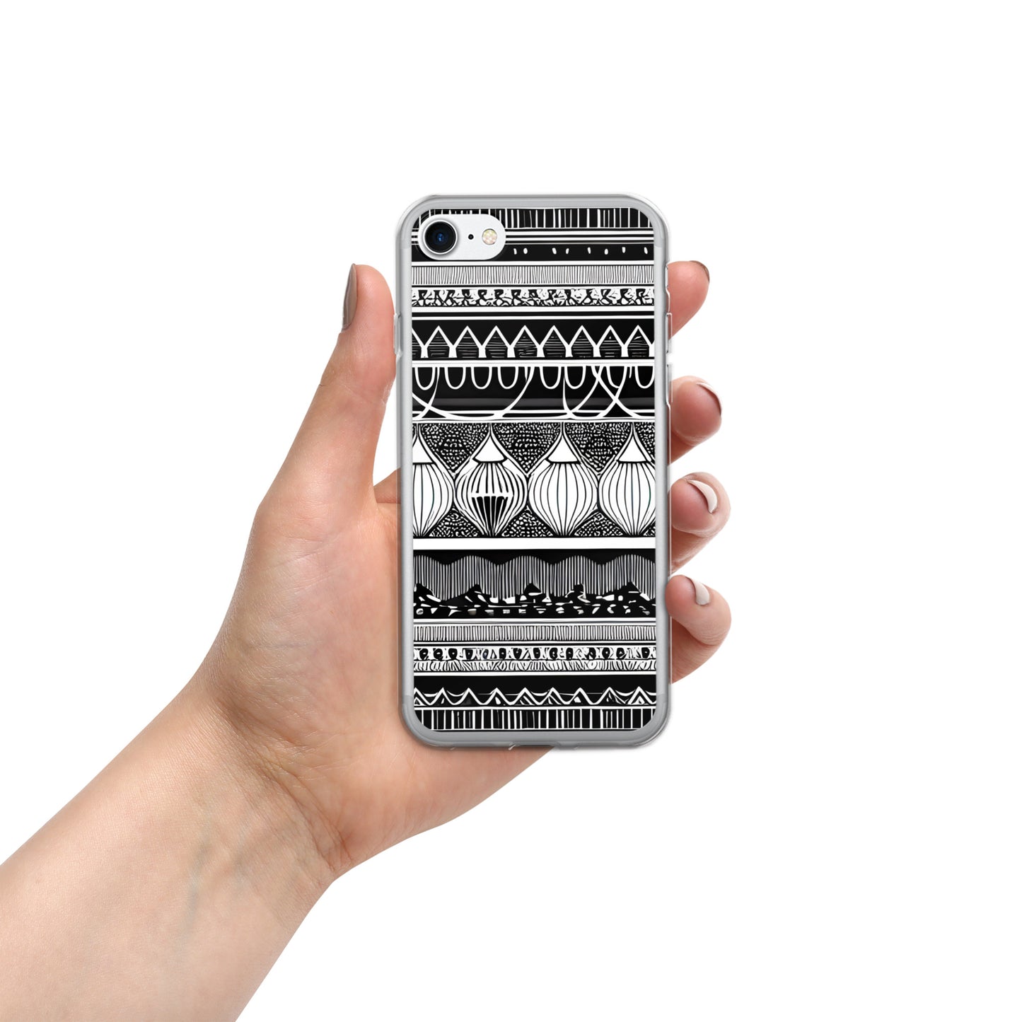 Monochrome Lanterns on Clear Case for iPhone®