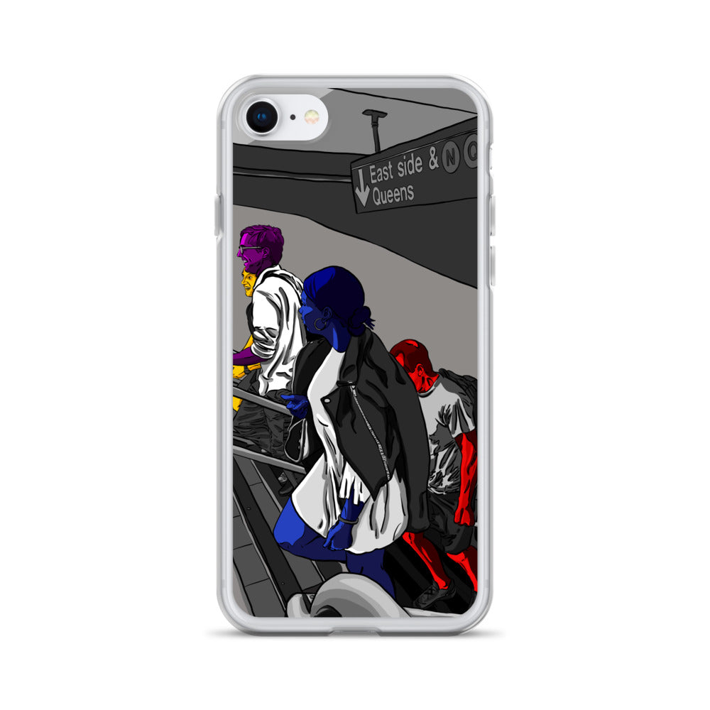 NYC Subway East Side and Queens Clear Case for iPhone®