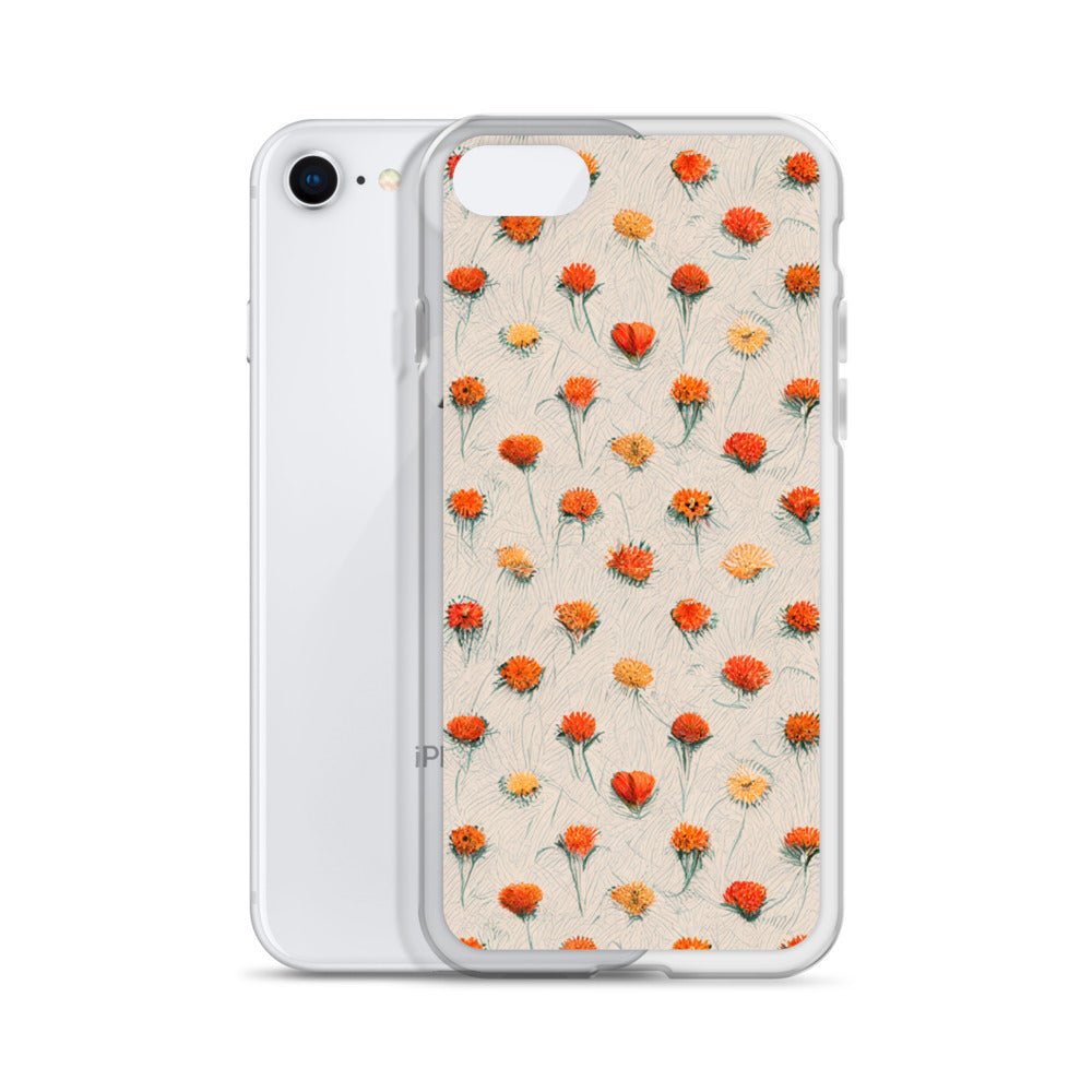 Fiery Meadow Sketch Clear Case for iPhone®