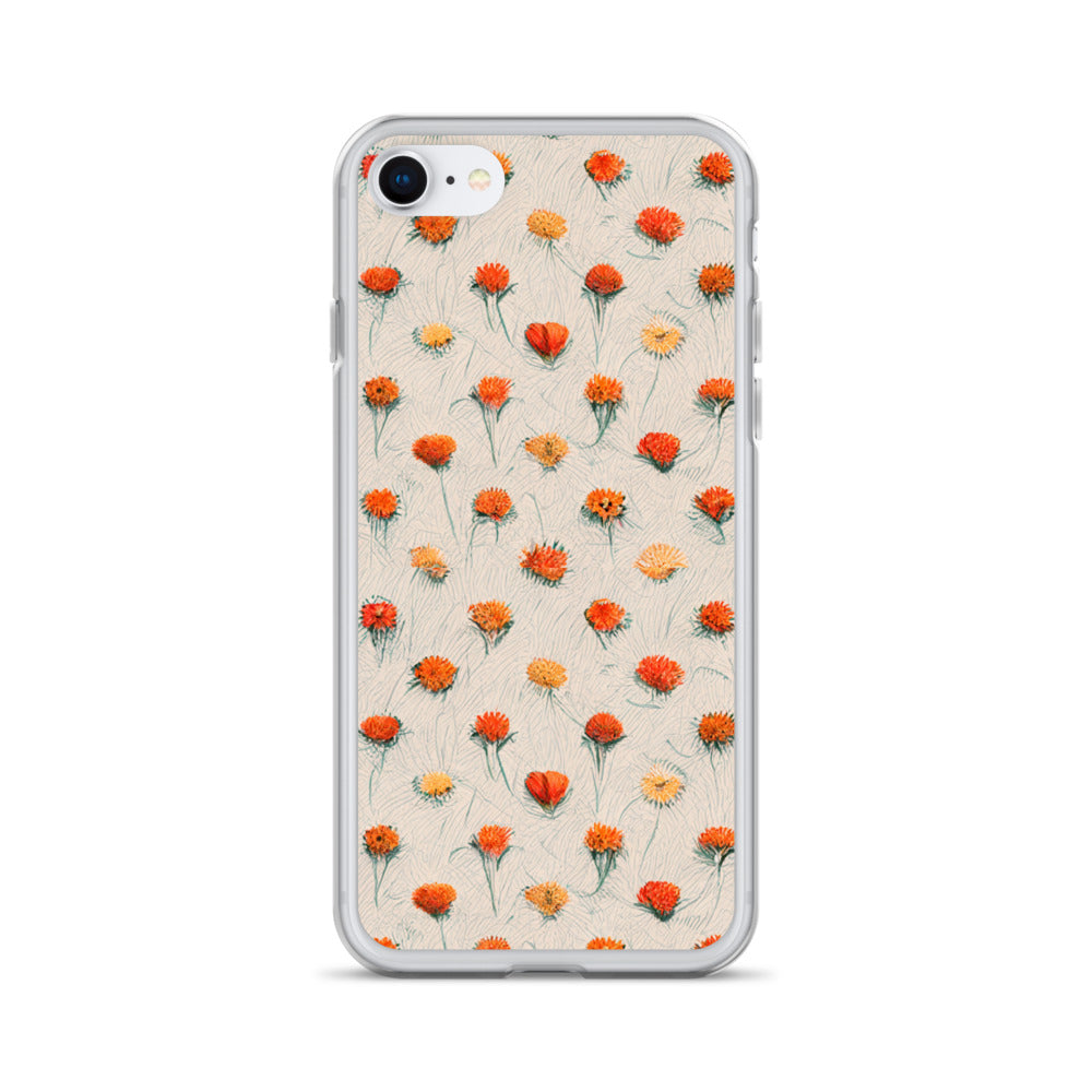 Fiery Meadow Sketch Clear Case for iPhone®