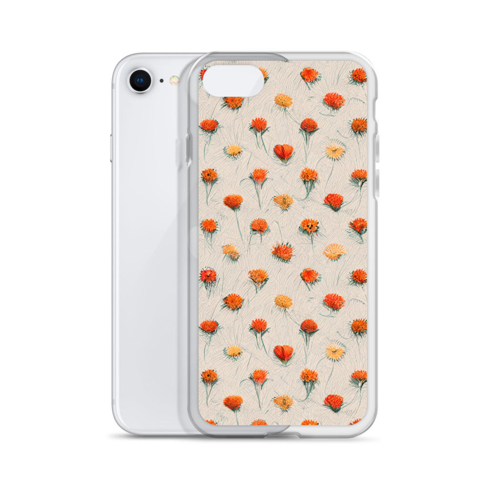 Fiery Meadow Sketch Clear Case for iPhone®