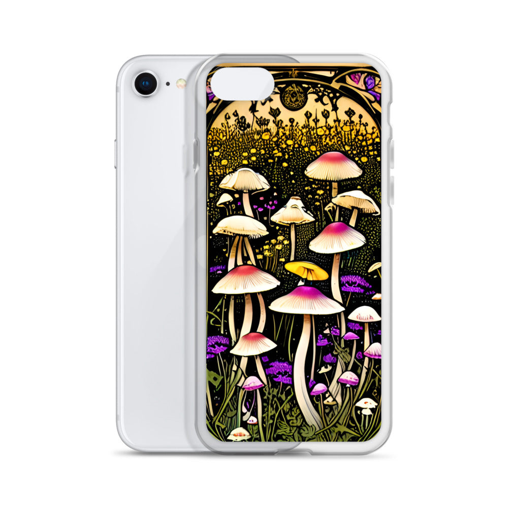 Nouveau Mushroom Meadow on Clear Case for iPhone®