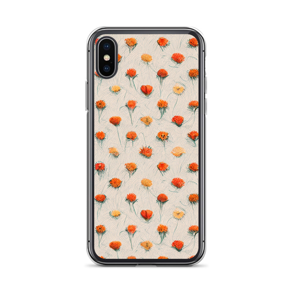 Fiery Meadow Sketch Clear Case for iPhone®